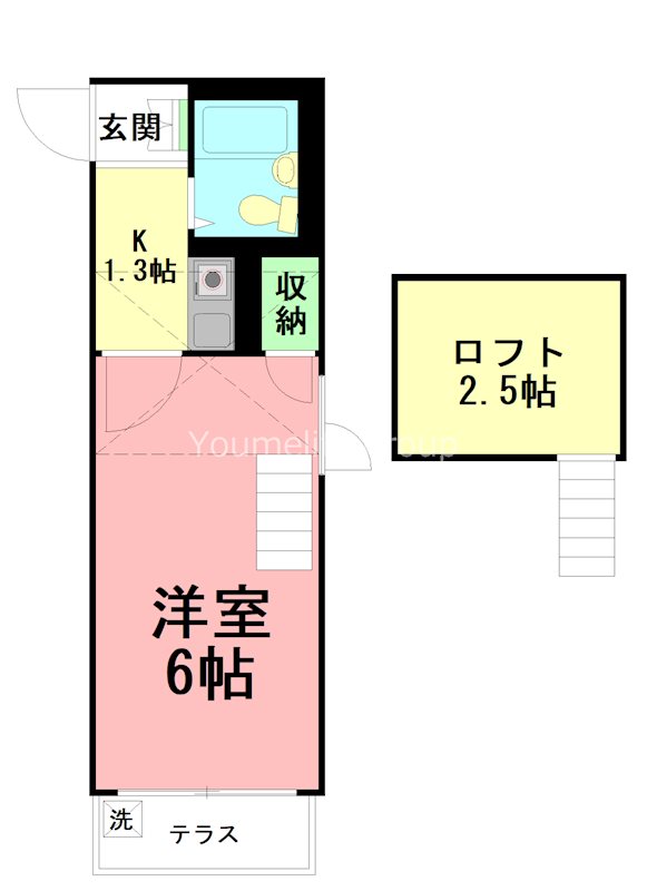 リシェス大和 105号室 間取り