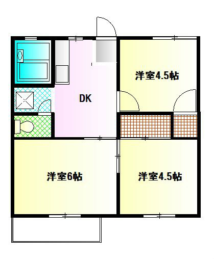 ハイツ山吹 201号室 間取り