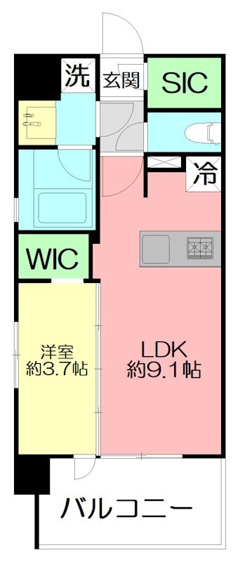 プレシスヴィアラ湘南藤沢 901号室 間取り