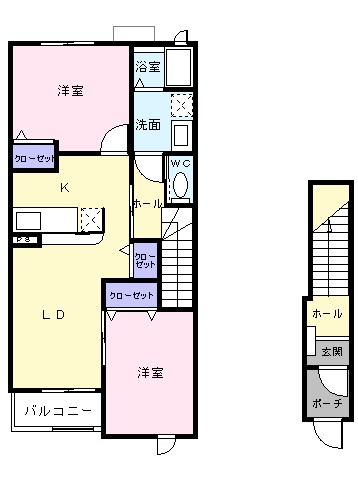 パーシモンⅠ 203号室 間取り