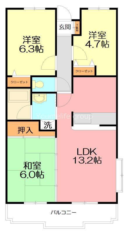 レジデンス山手台 308号室 間取り