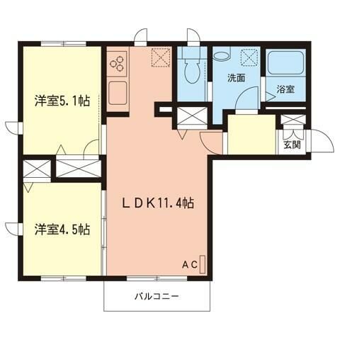 エトワール 203号室 間取り
