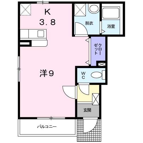 クラリス 101号室 間取り