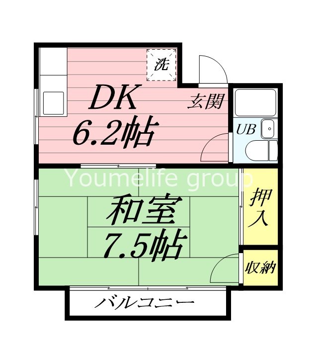 堀口アパート 201号室 間取り