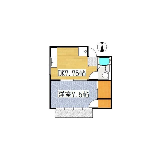 堀口アパート 202号室 間取り