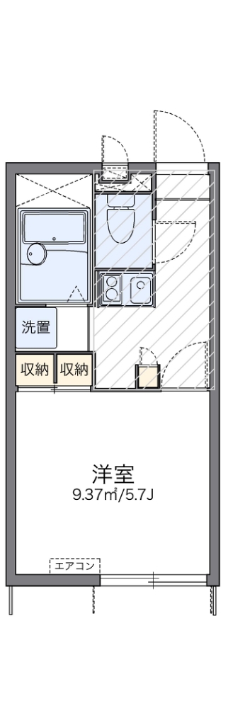 レオパレスサンブリッジ 104号室 間取り