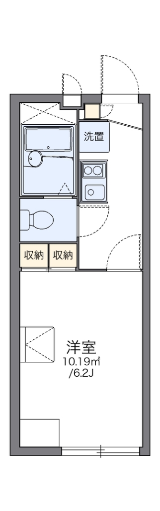 レオパレスＢａｙ 106号室 間取り