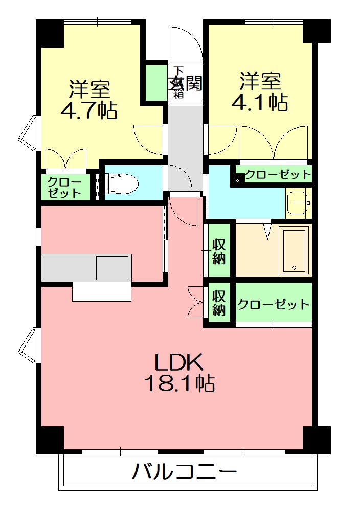 メゾンアイ 403号室 間取り