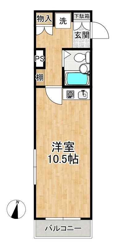 藤沢朝日町ダイカンプラザ 401号室 間取り