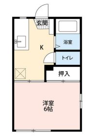 ＡｚｕｒＥｂｉｎａ 207号室 間取り