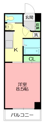 アルテール湘南 1006号室 間取り