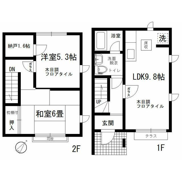 フジハウス 3号室 間取り