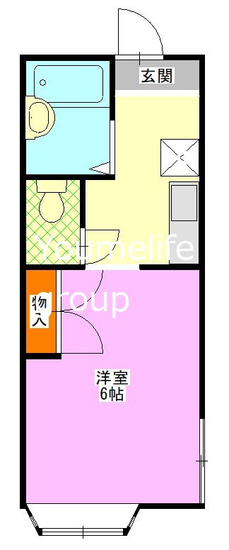 メゾン岡田 101号室 間取り
