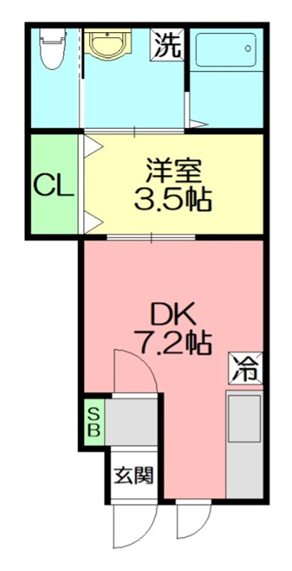 euodia（ユーオディア）A棟 102号室 間取り