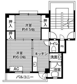 ビレッジハウス愛川2号棟  401号室 間取り