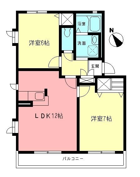 ラークヒルズⅡ 202号室 間取り