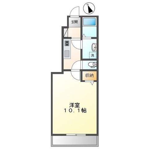 シエルブルー（Ciel Blue） 106号室 間取り