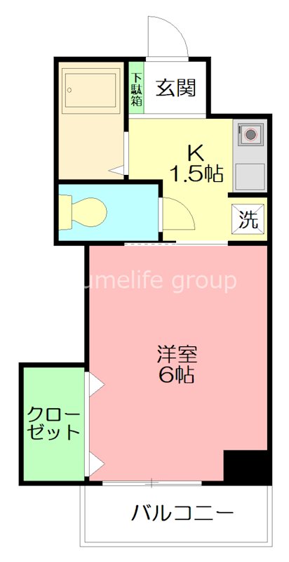 カサブランカ秦野  303号室 間取り