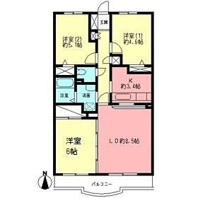 クレール湘南 103号室 間取り