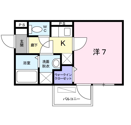 マロン　レジデンス 102号室 間取り