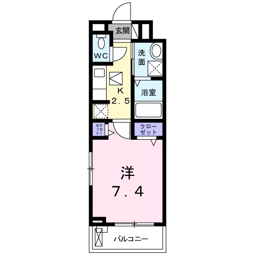 ＡＥ’Ｏ（アエオ） 104号室 間取り