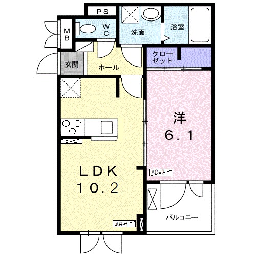 プチ　ラパン 303号室 間取り