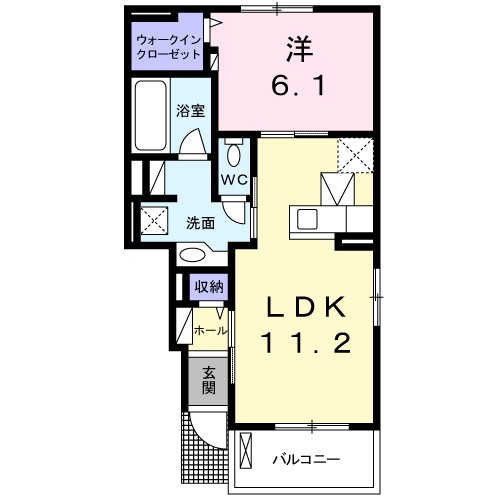 ギャラクシーⅡ 104号室 間取り
