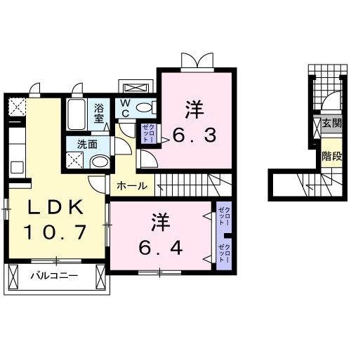 ガロファーノ 202号室 間取り