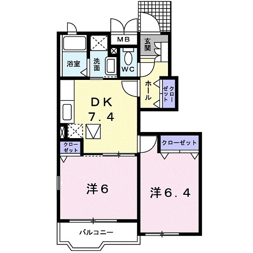 ブリーゼ鎌倉 103号室 間取り