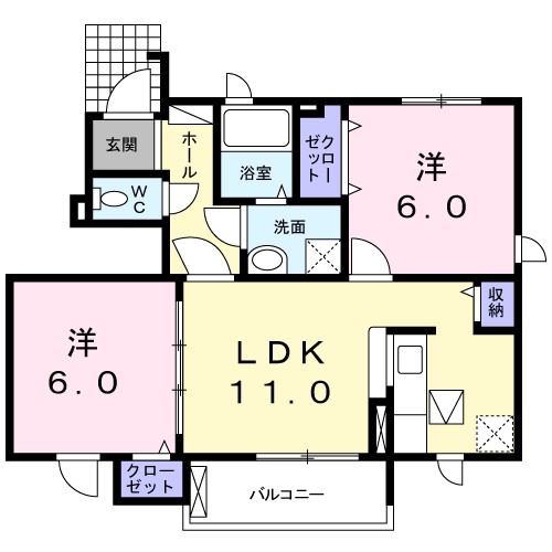 グラン　サウス 101号室 間取り