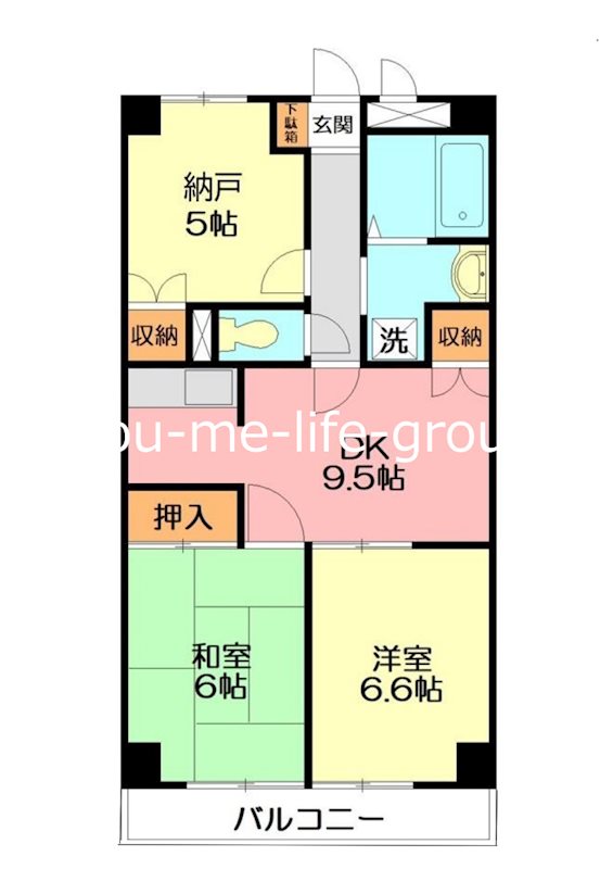 プラザ御殿 205号室 間取り