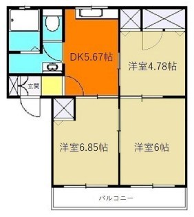 メゾンオーキッド 201号室 間取り