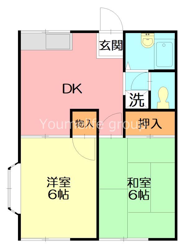 フタミハイツC 203号室 間取り