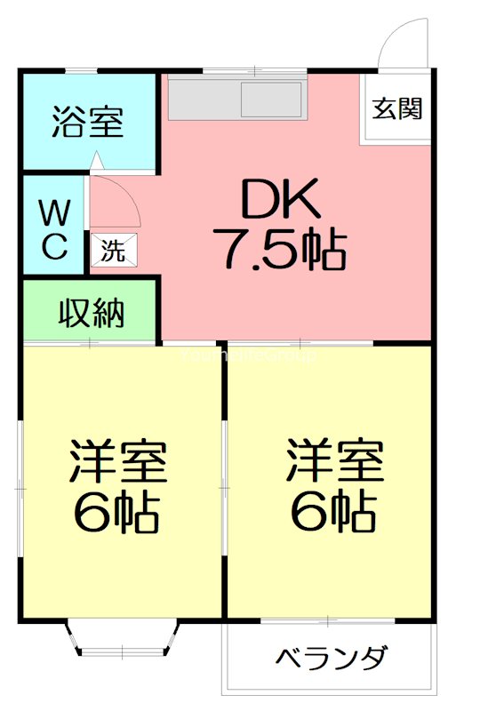クレア大清水B 101号室 間取り