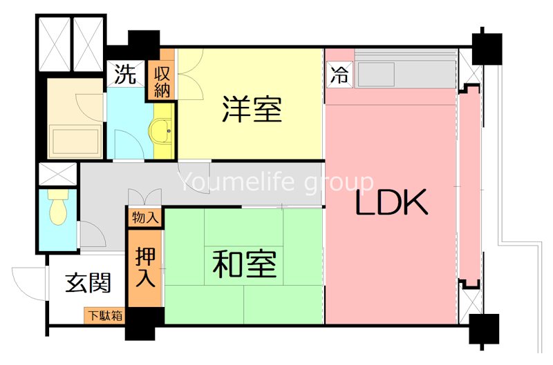 フジタ第七箱根山マンション 706号室 間取り