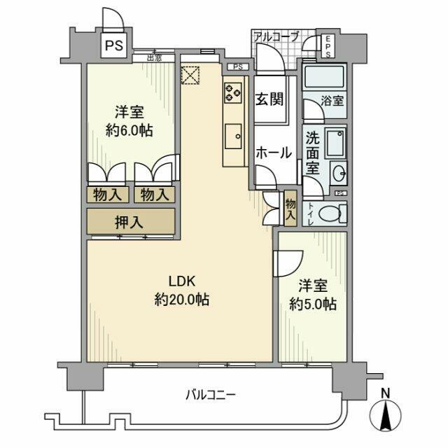 ジョイ茅ヶ崎第２ビル 501号室 間取り