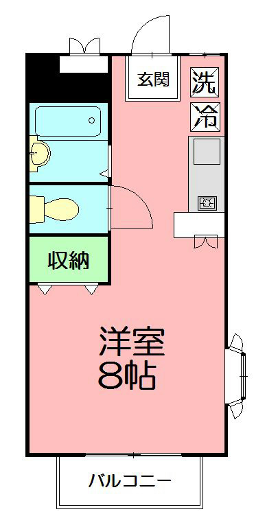 シティフラット 201号室 間取り