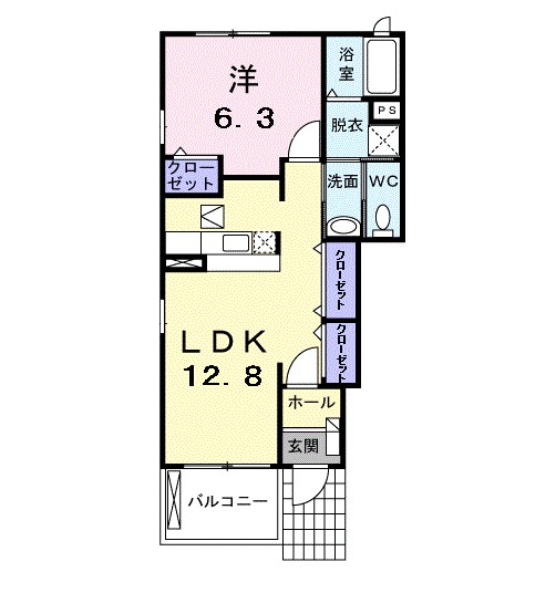 Ｙ．クルメンⅡ 101号室 間取り