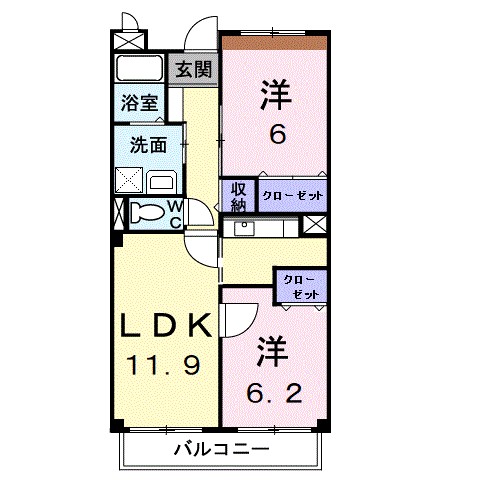 ヴェルグ広貴 106号室 間取り
