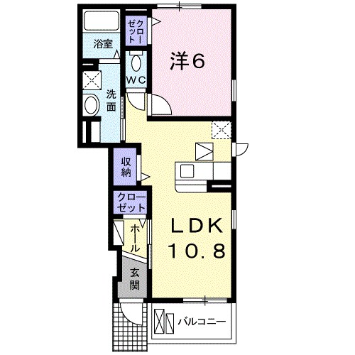 メゾンカルム 103号室 間取り