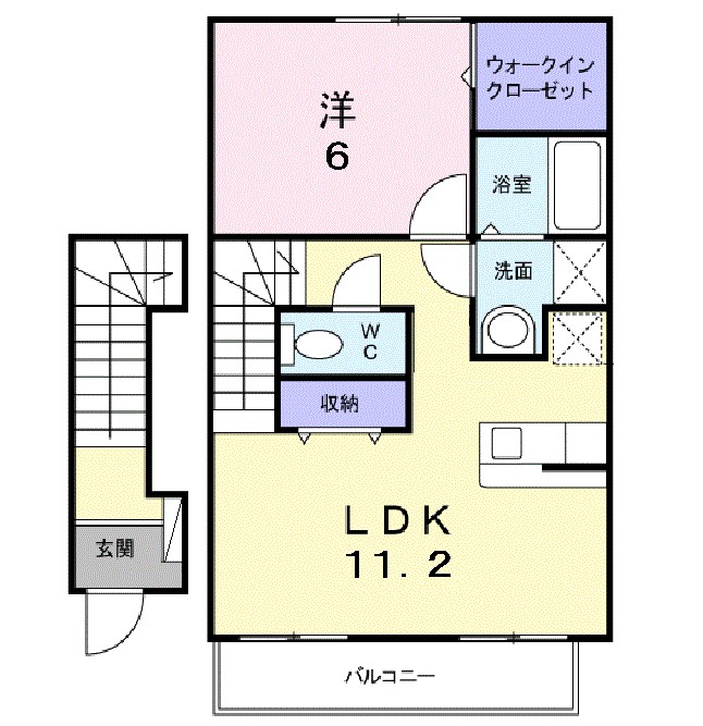 コスモスＣ 203号室 間取り