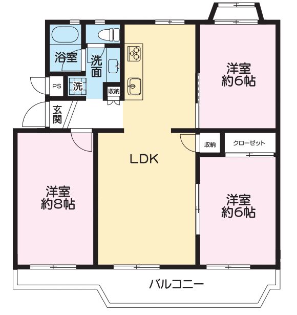 東急ドエル海老名プラーザ 502号室 間取り