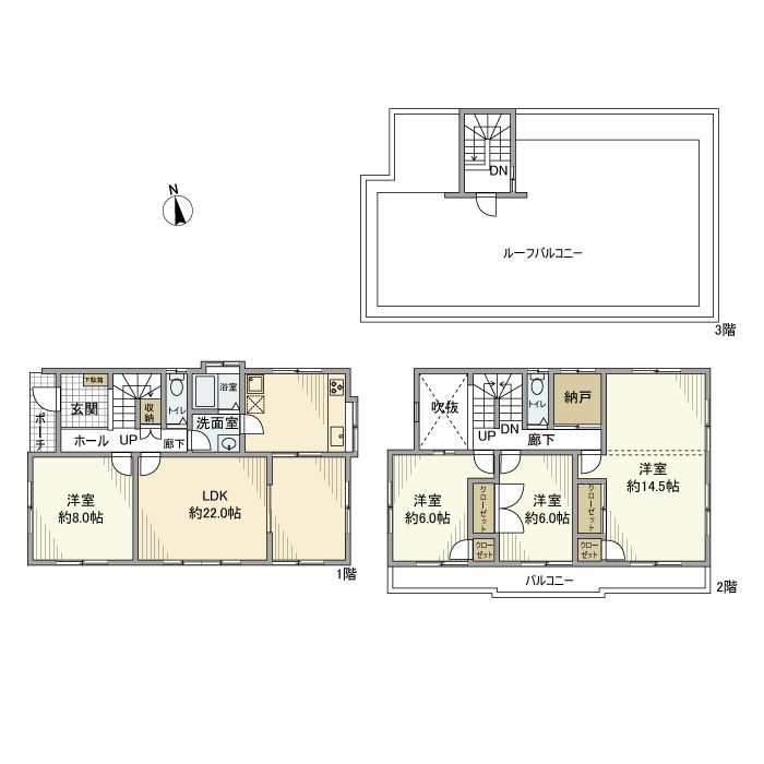 片瀬山1丁目戸建 間取り