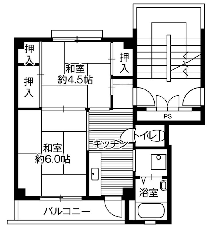 ビレッジハウス大島1号棟 101号室 間取り