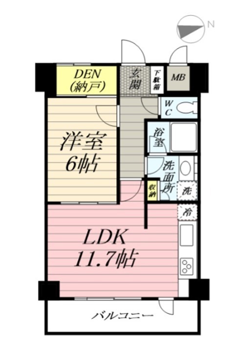ＫＥＮＥＤＩＸ藤沢 603号室 間取り