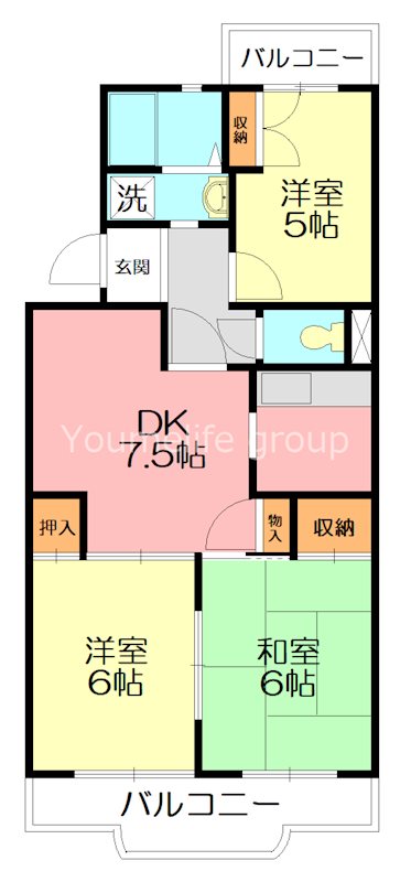 メルヴェイユヌー湘南 305号室 間取り