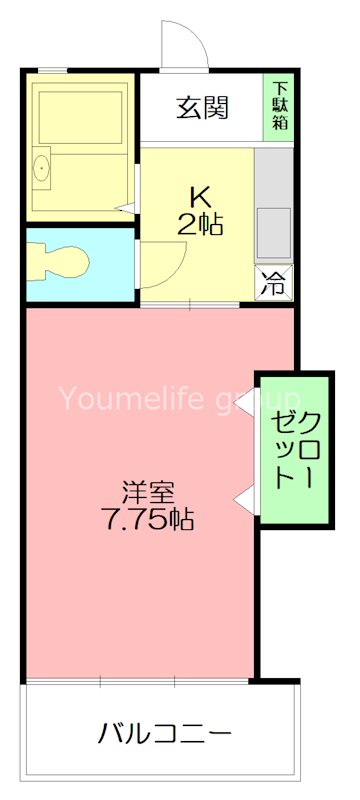 オールージュ 203号室 間取り