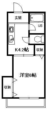 ハイツ万緑 205号室 間取り