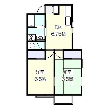 パレス片倉 201号室 間取り