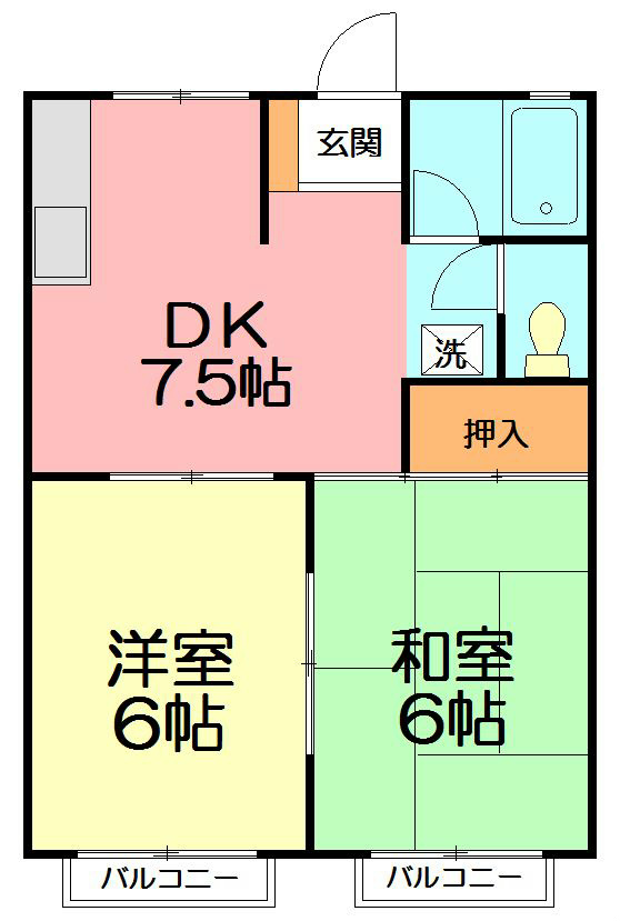 ベイショアパーク 206号室 間取り